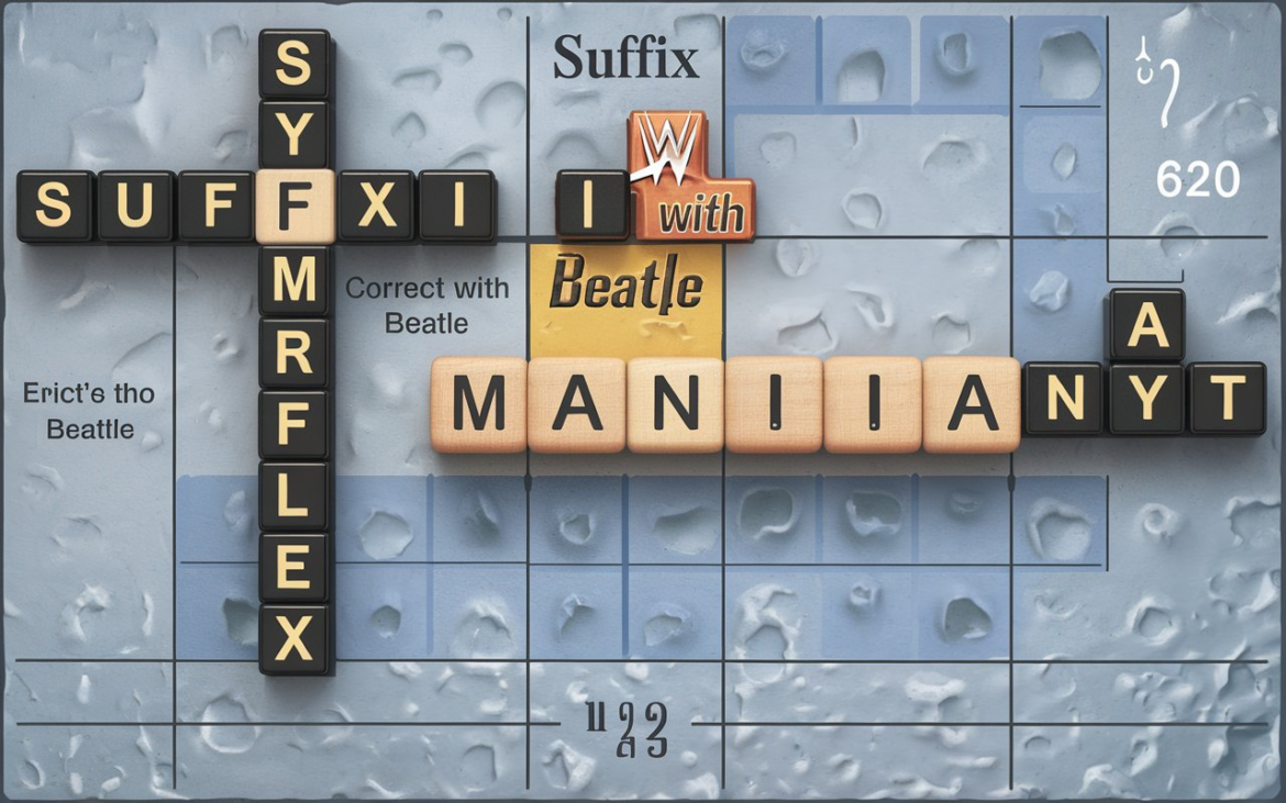 Suffix with Beatle or Wrestle NYT