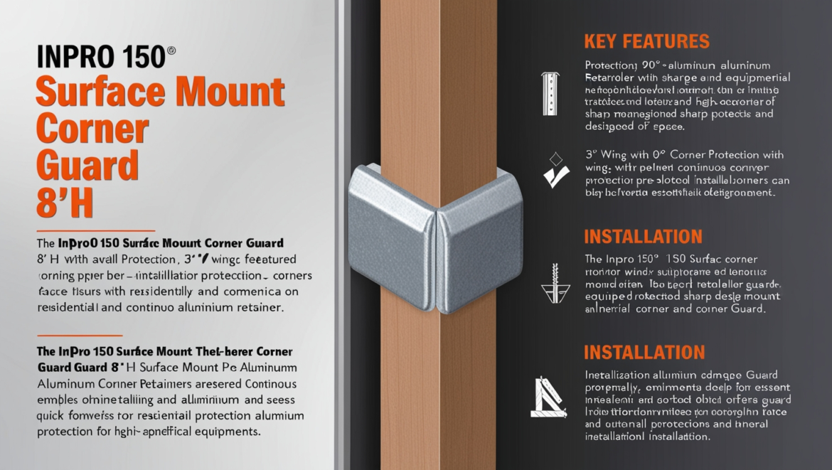 Inpro 150 Surface Mount Corner Guard 8’H: Ultimate Protection for High-Traffic Areas