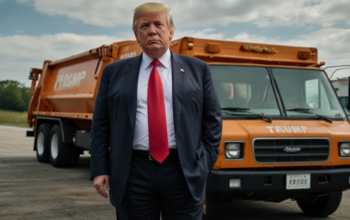 Trump in Garbage Truck Today