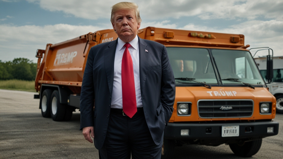 Trump in Garbage Truck Today: A Symbolic Moment of Political Drama