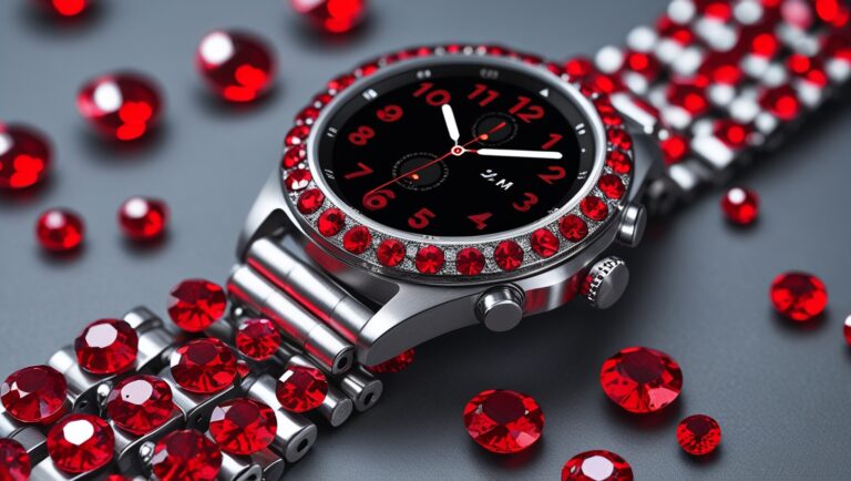 20mm Samsung Red Crystal Watch Jewelry