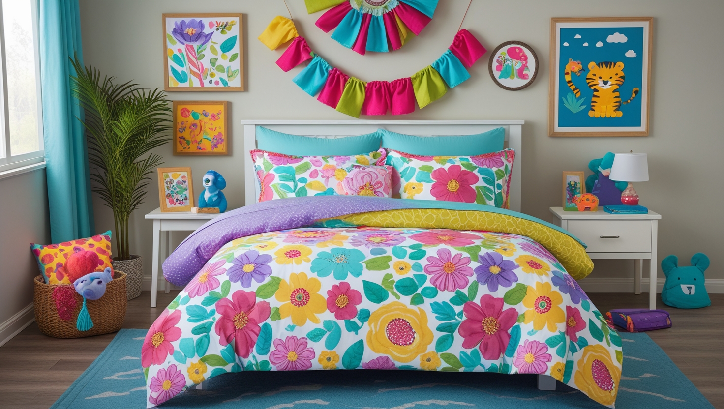 Intelligent Design Thea Floral Duvet Cotton Full