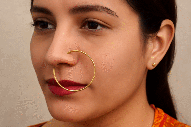 Simple Pahadi Nath Design