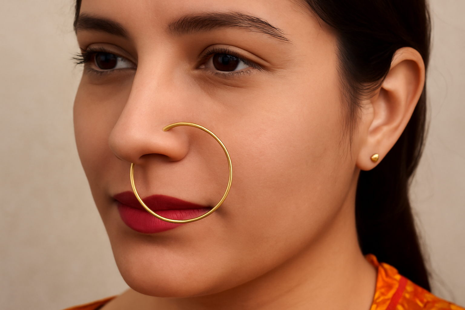 Simple Pahadi Nath Design